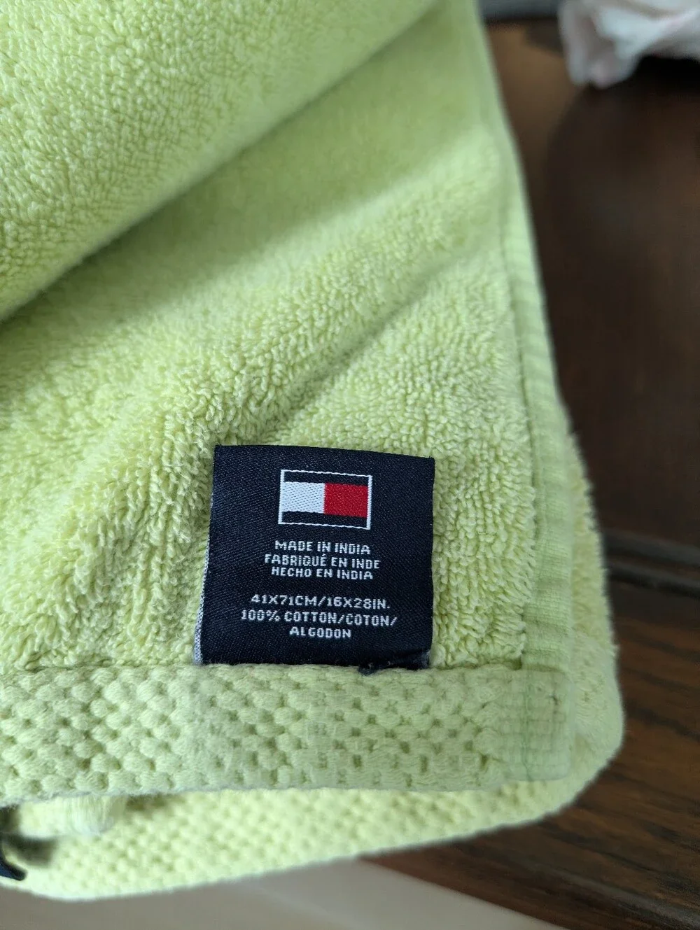 Tommy Hilfiger Lime Green Bath Towels - Set of 3